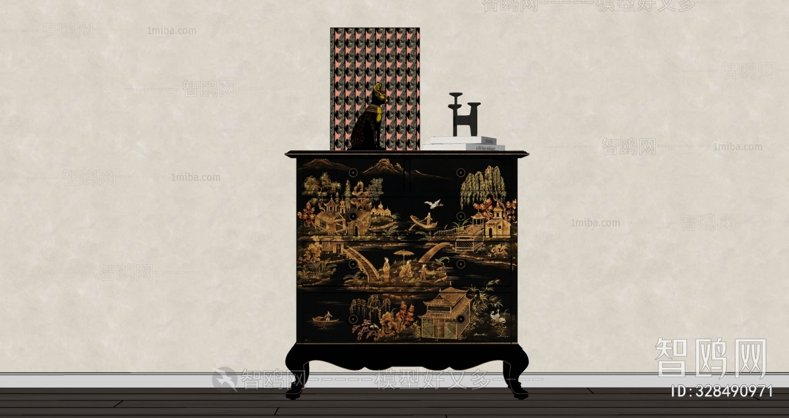New Chinese Style Decorative Cabinet