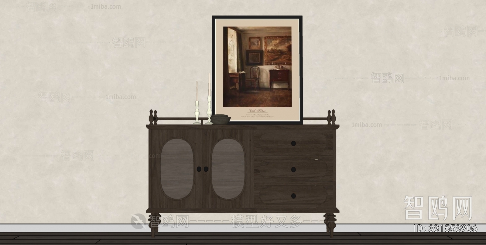 French Style Side Cabinet