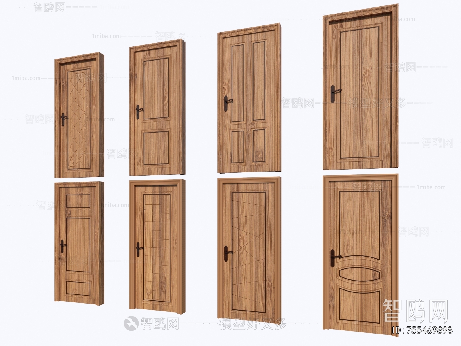 Simple European Style Single Door