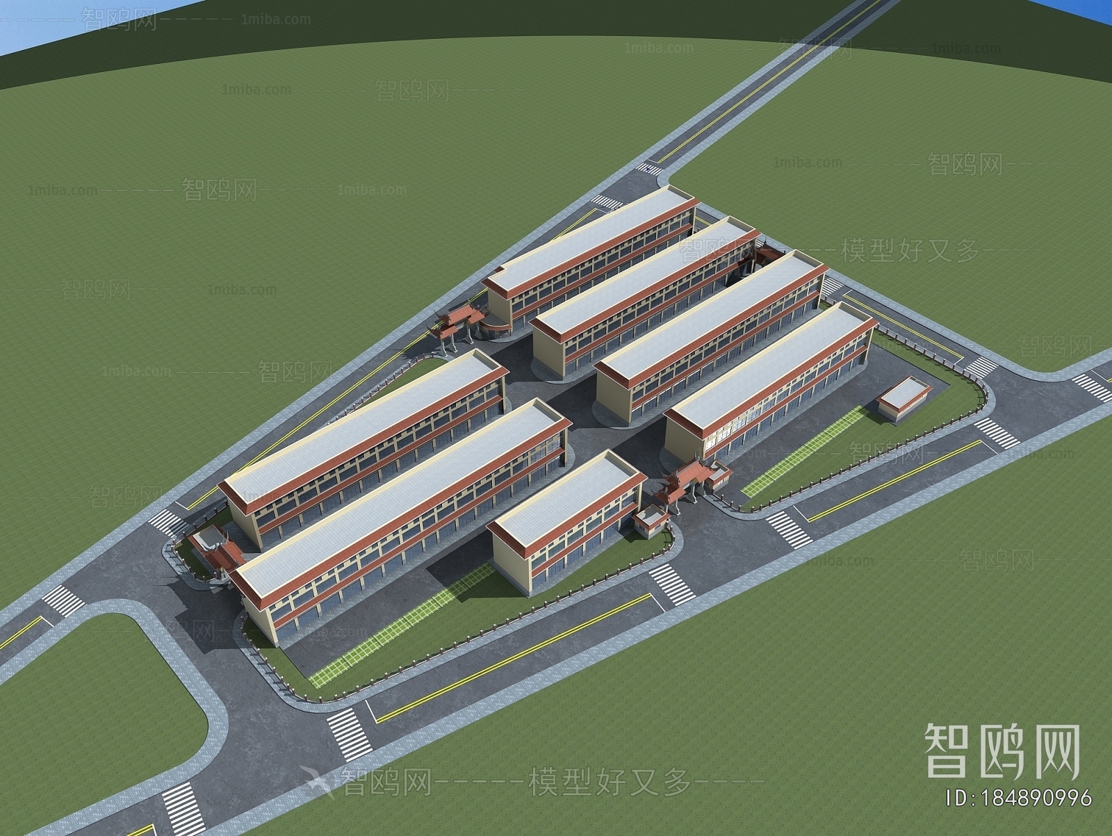 New Chinese Style Appearance Of Commercial Building