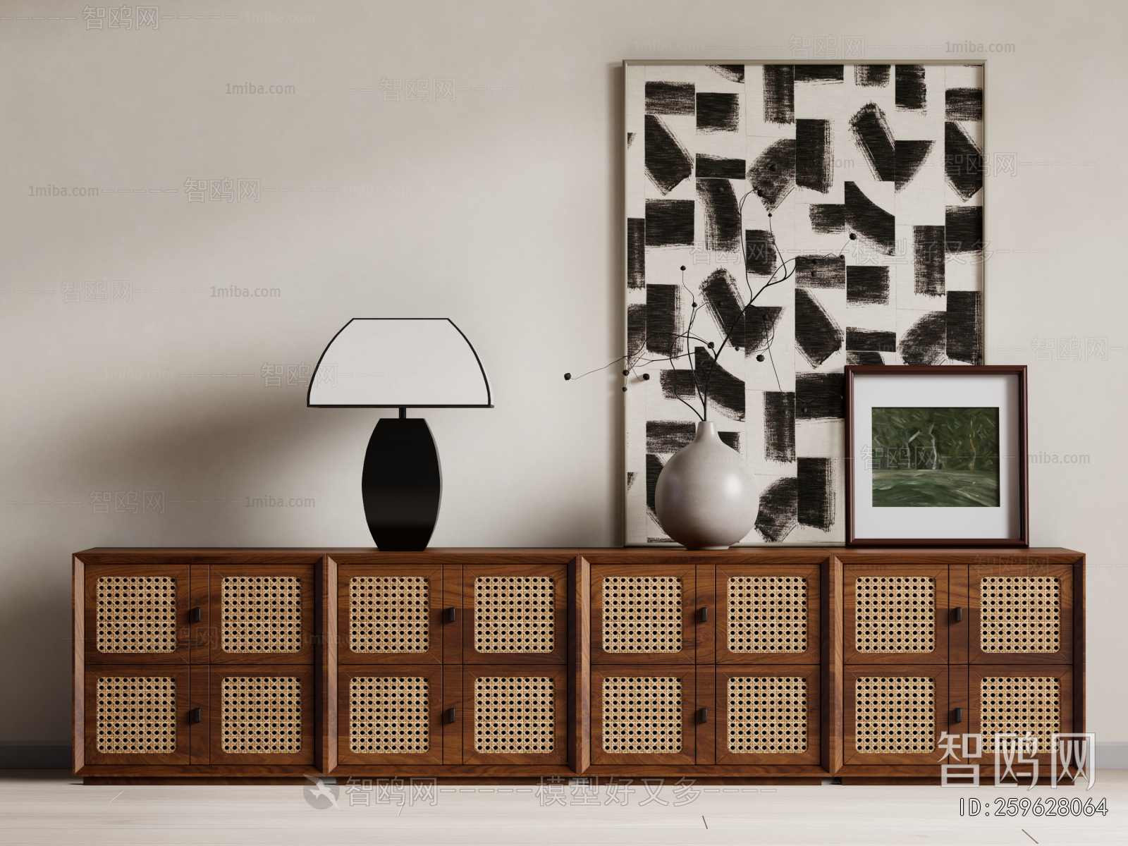 Wabi-sabi Style Decorative Cabinet