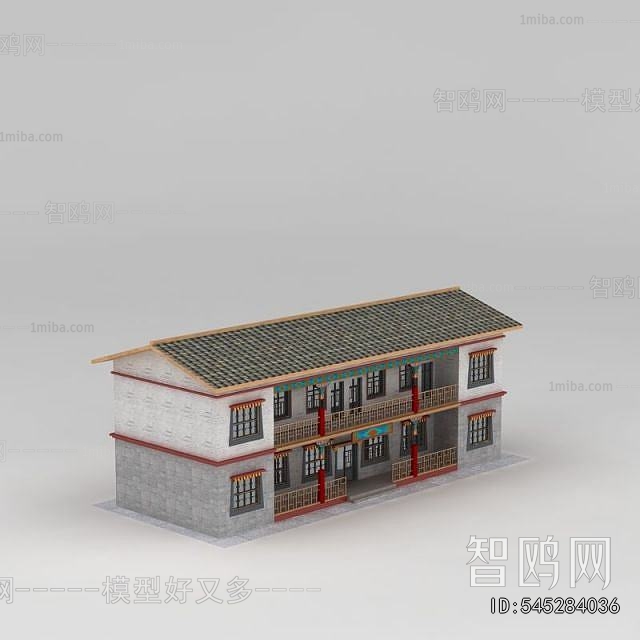 New Chinese Style Appearance Of Commercial Building