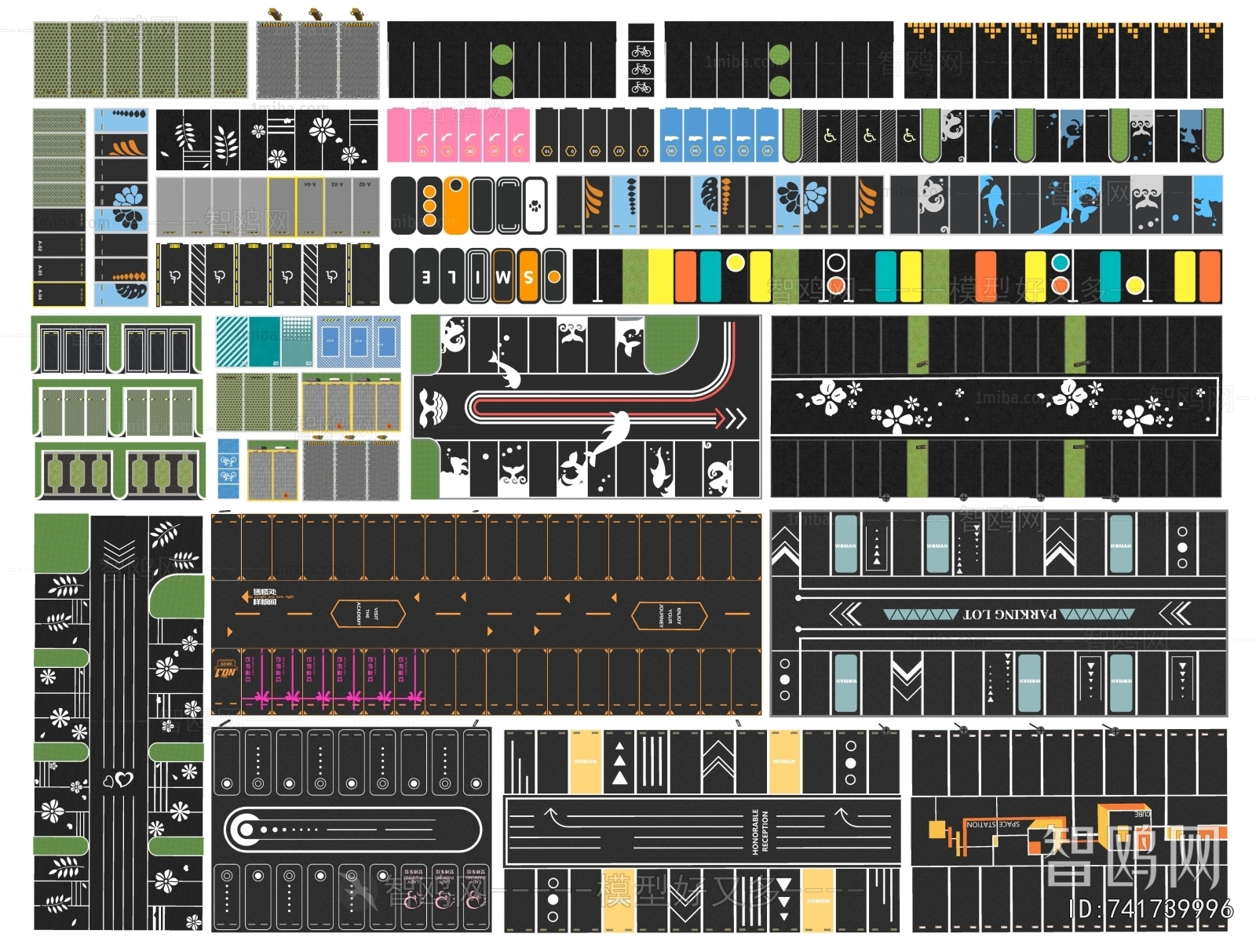 Modern Outdoor Parking Lot
