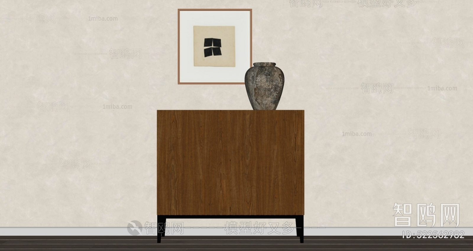 Wabi-sabi Style Side Cabinet