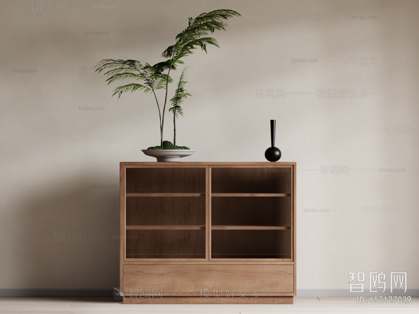 Wabi-sabi Style Side Cabinet