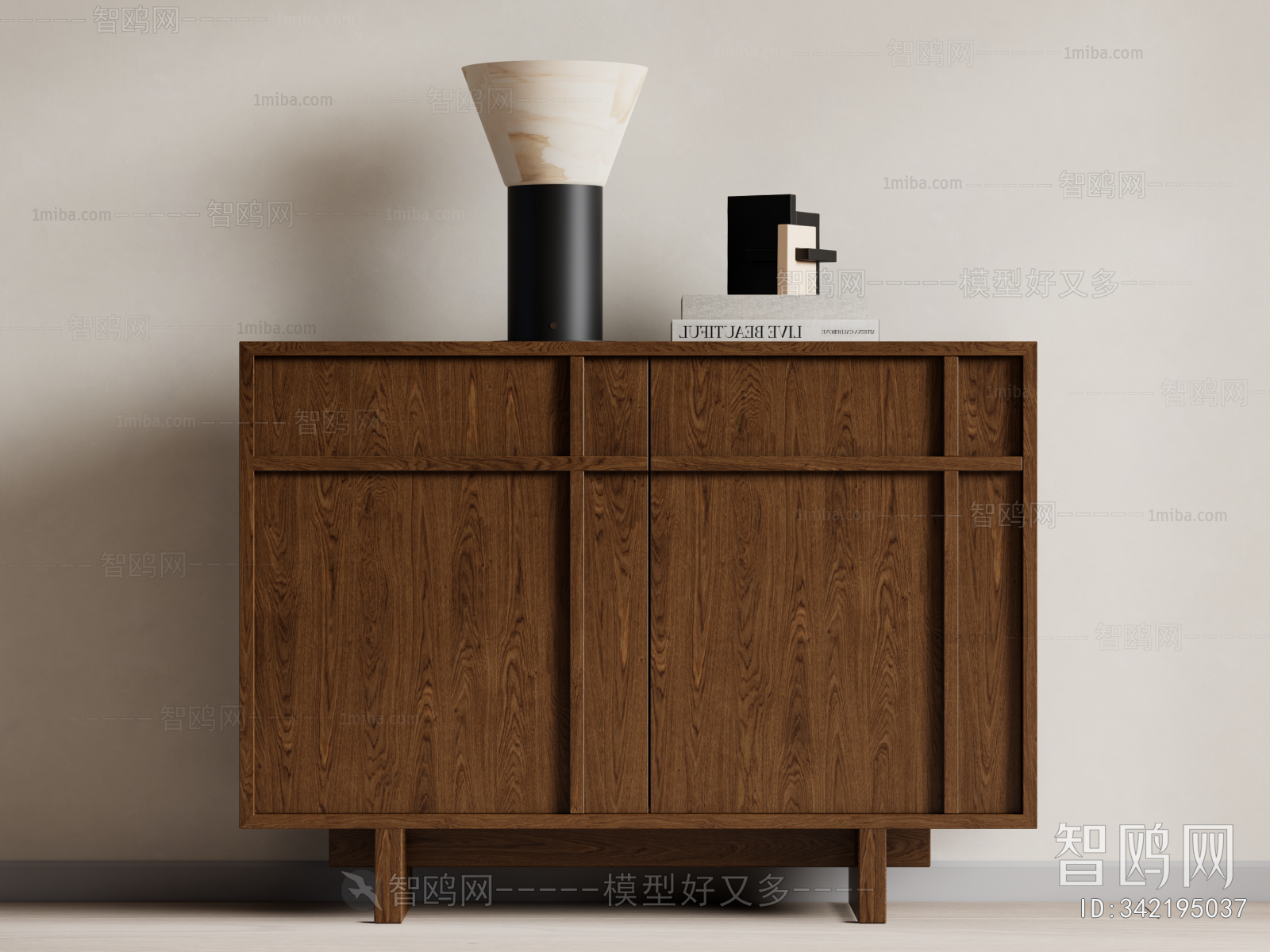 Wabi-sabi Style Side Cabinet