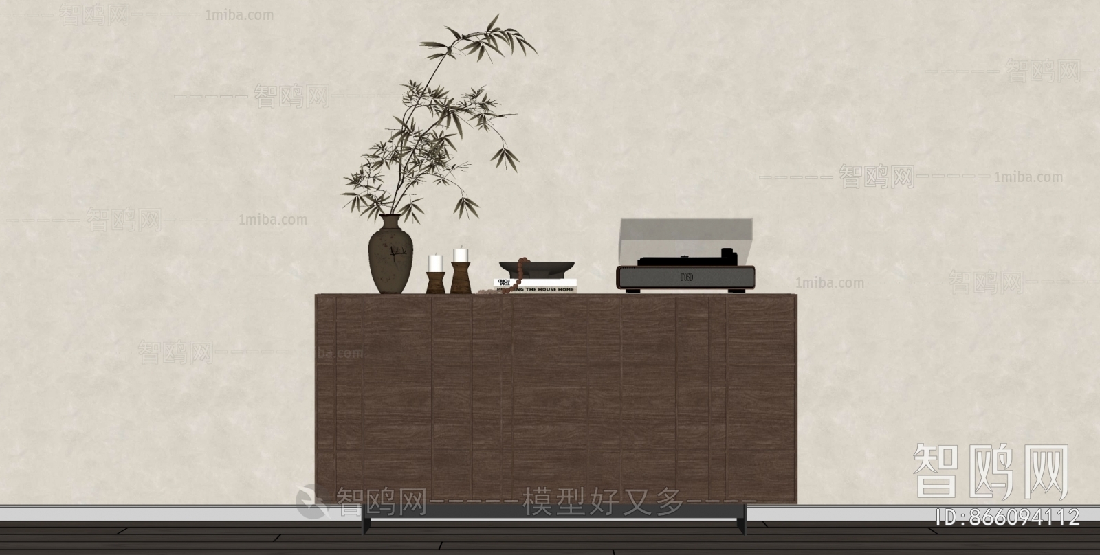 Wabi-sabi Style Side Cabinet