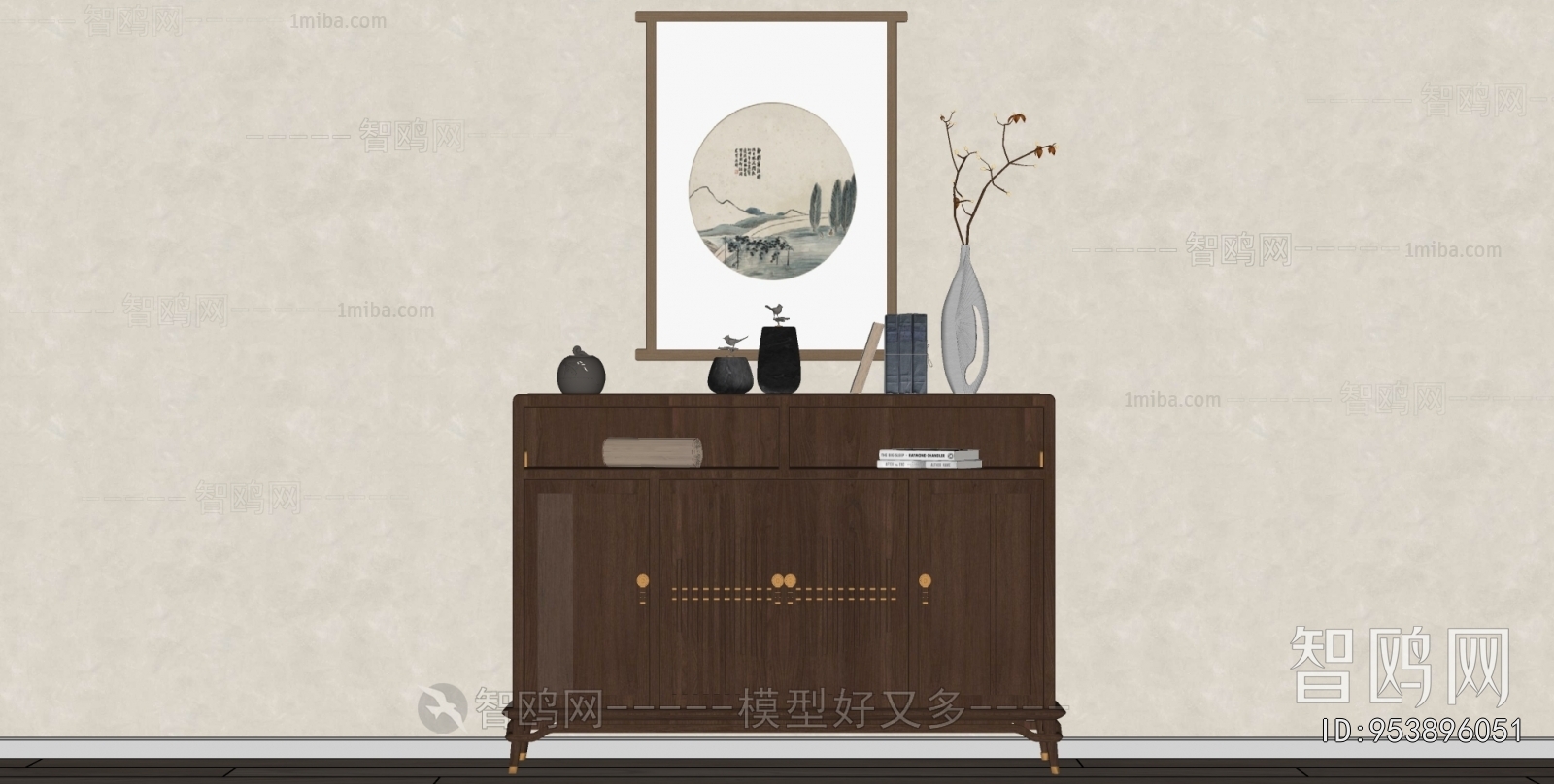 New Chinese Style Side Cabinet