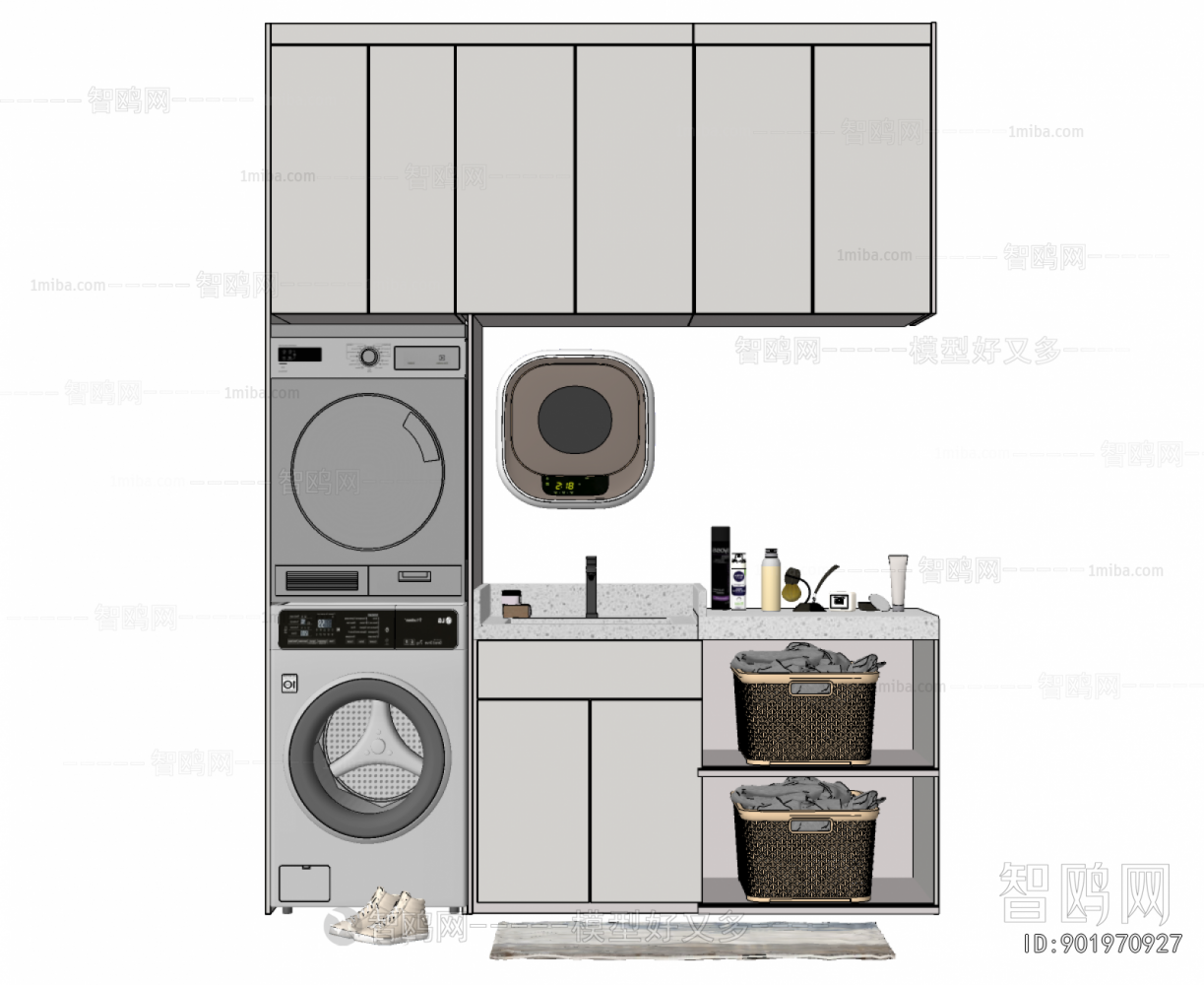 Modern Laundry Cabinet