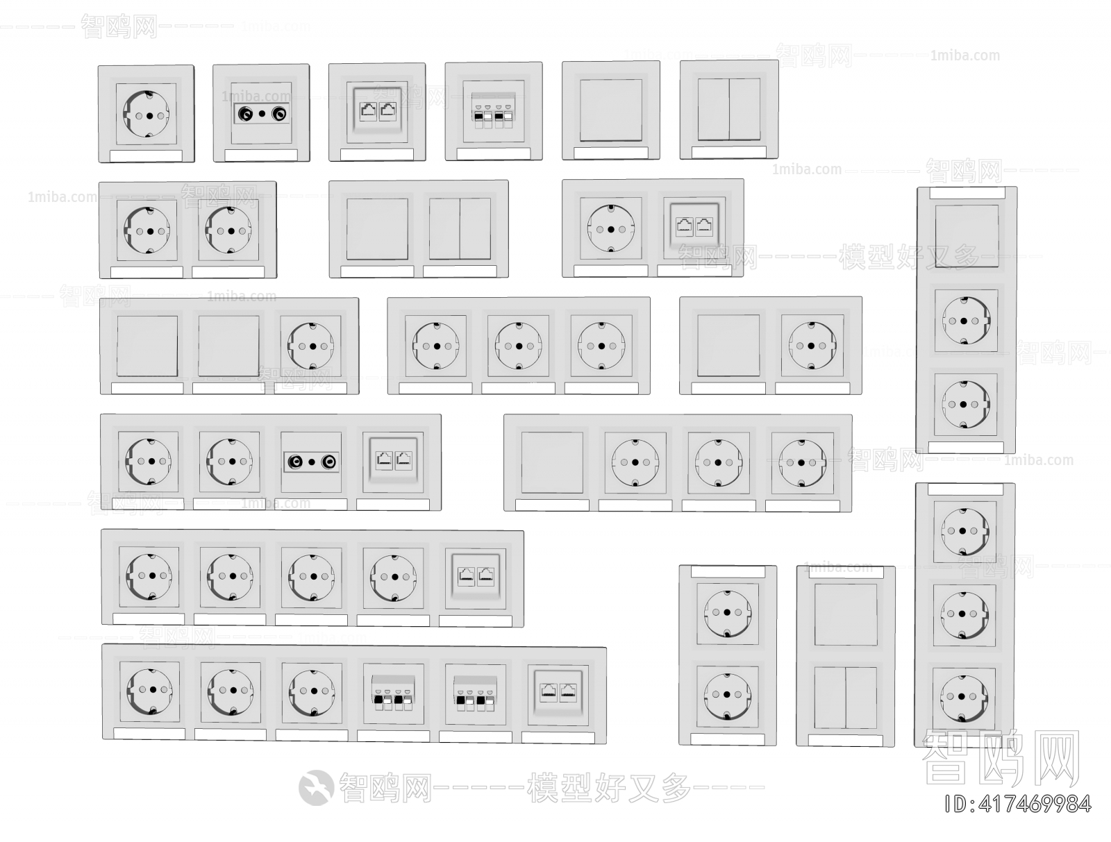 Modern Switch Socket Panel