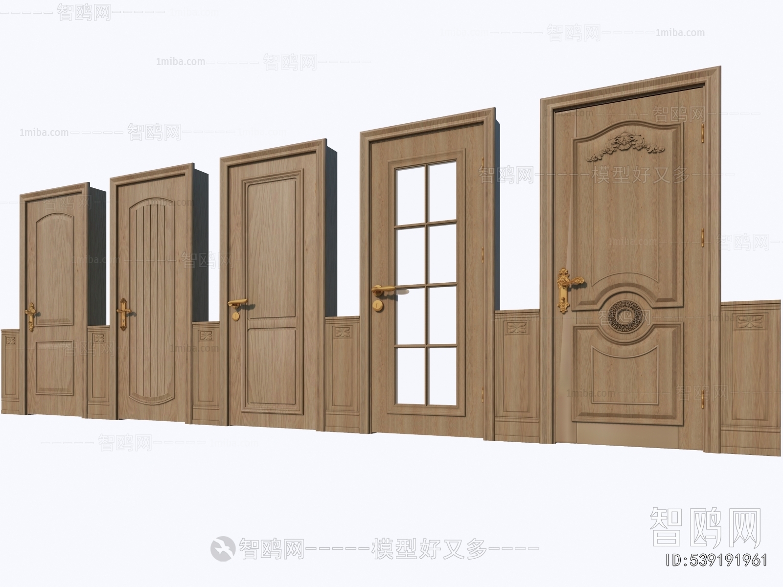 Simple European Style Single Door