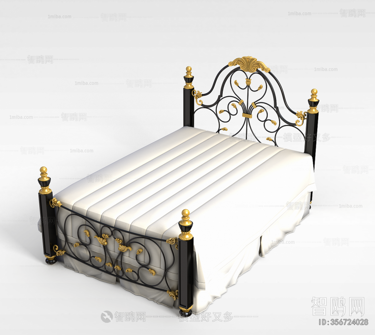 New Chinese Style Single Bed