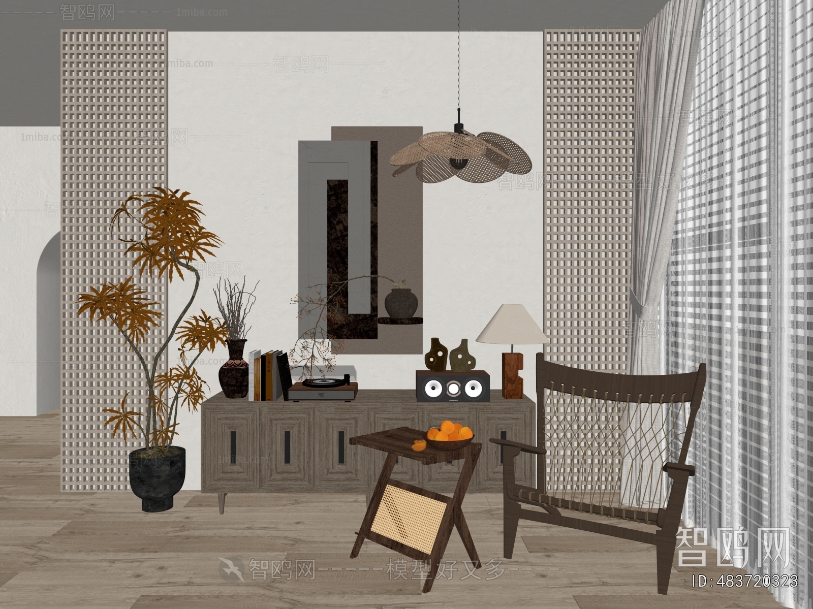 Wabi-sabi Style Lounge Chair