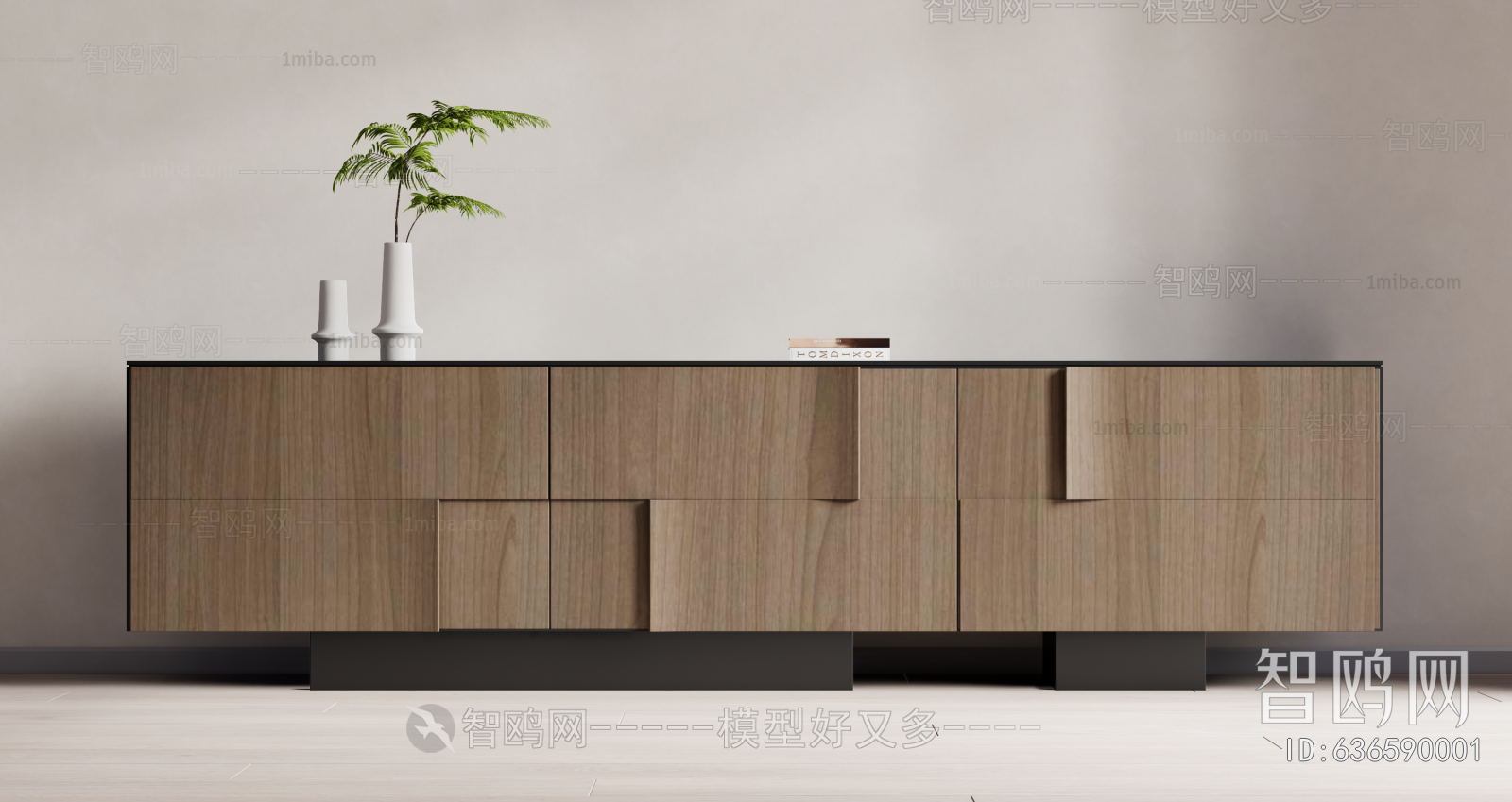 Modern Wabi-sabi Style Side Cabinet