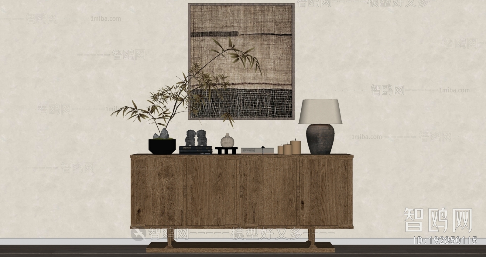 Wabi-sabi Style Side Cabinet