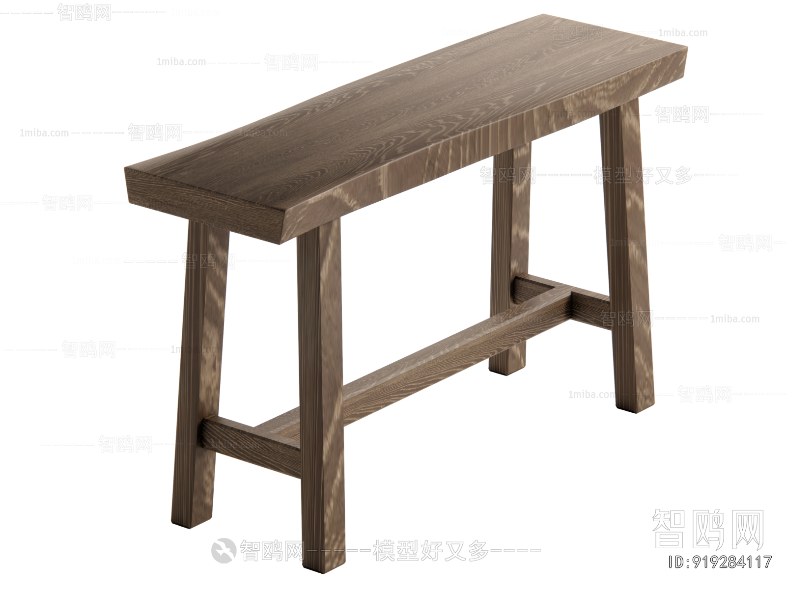 Wabi-sabi Style Wooden Bench Or Stool