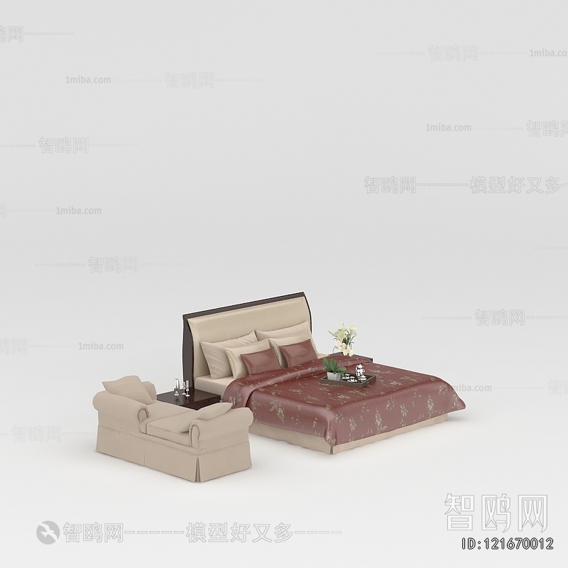 New Chinese Style Double Bed