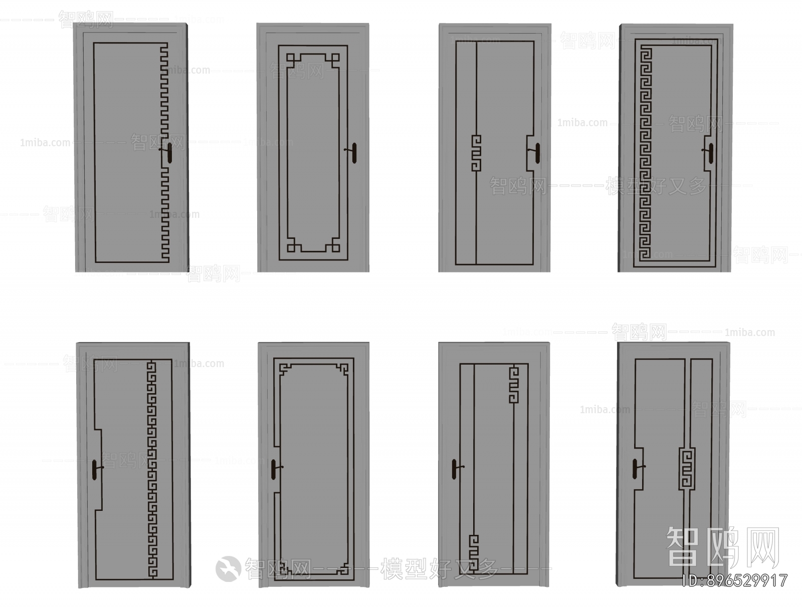 New Chinese Style Single Door