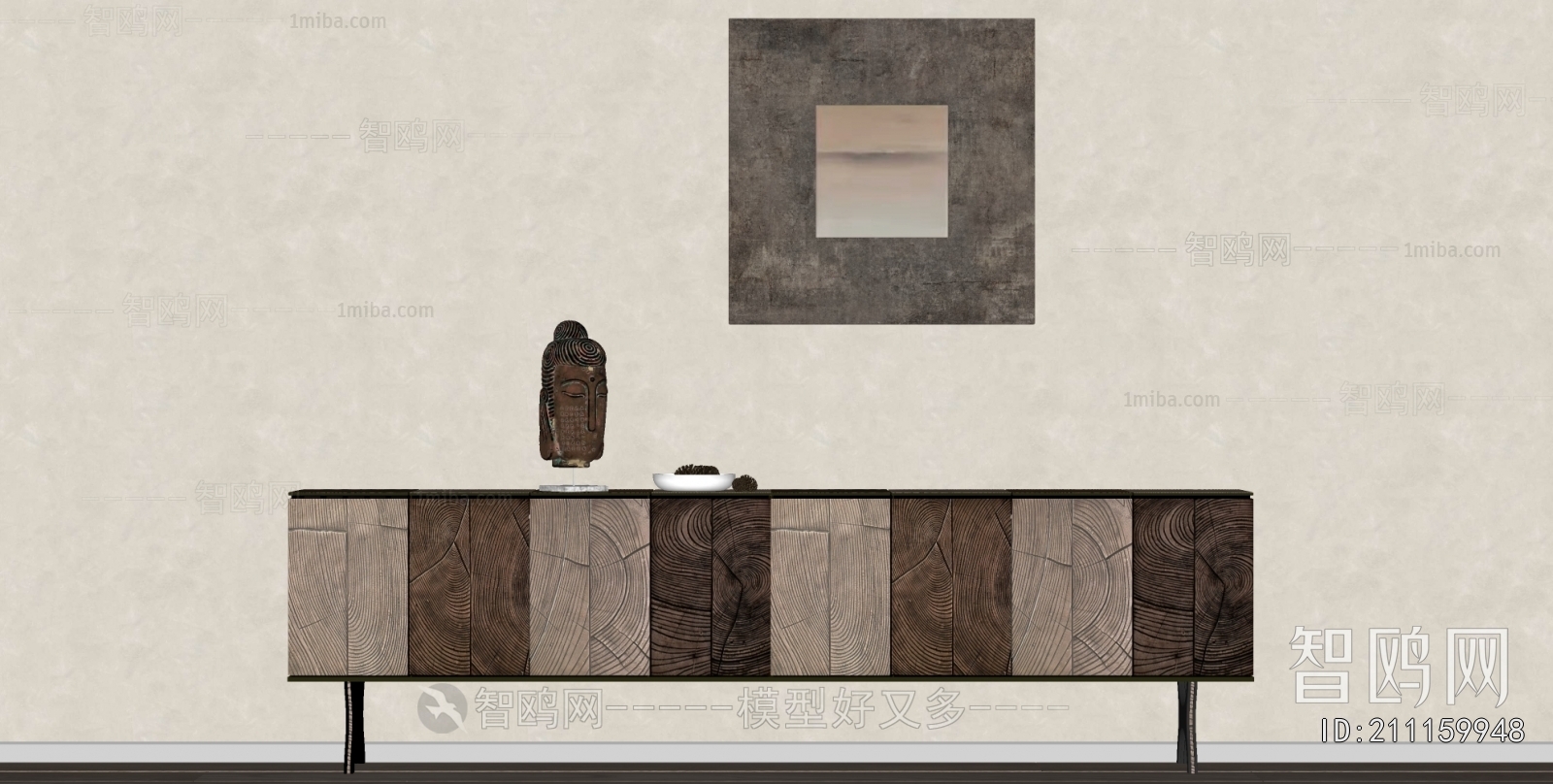 Wabi-sabi Style TV Cabinet