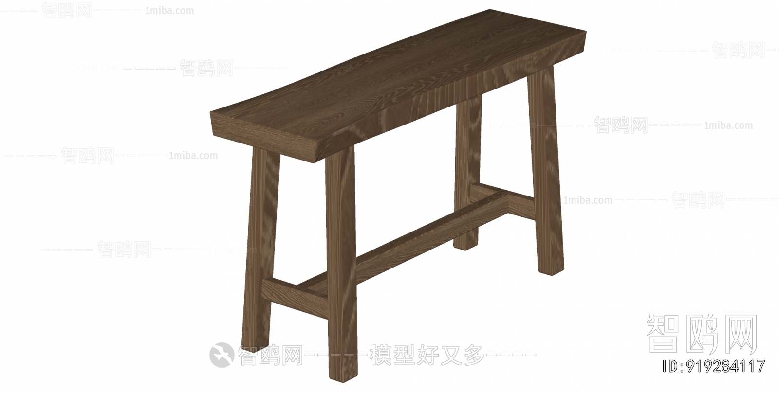 Wabi-sabi Style Wooden Bench Or Stool