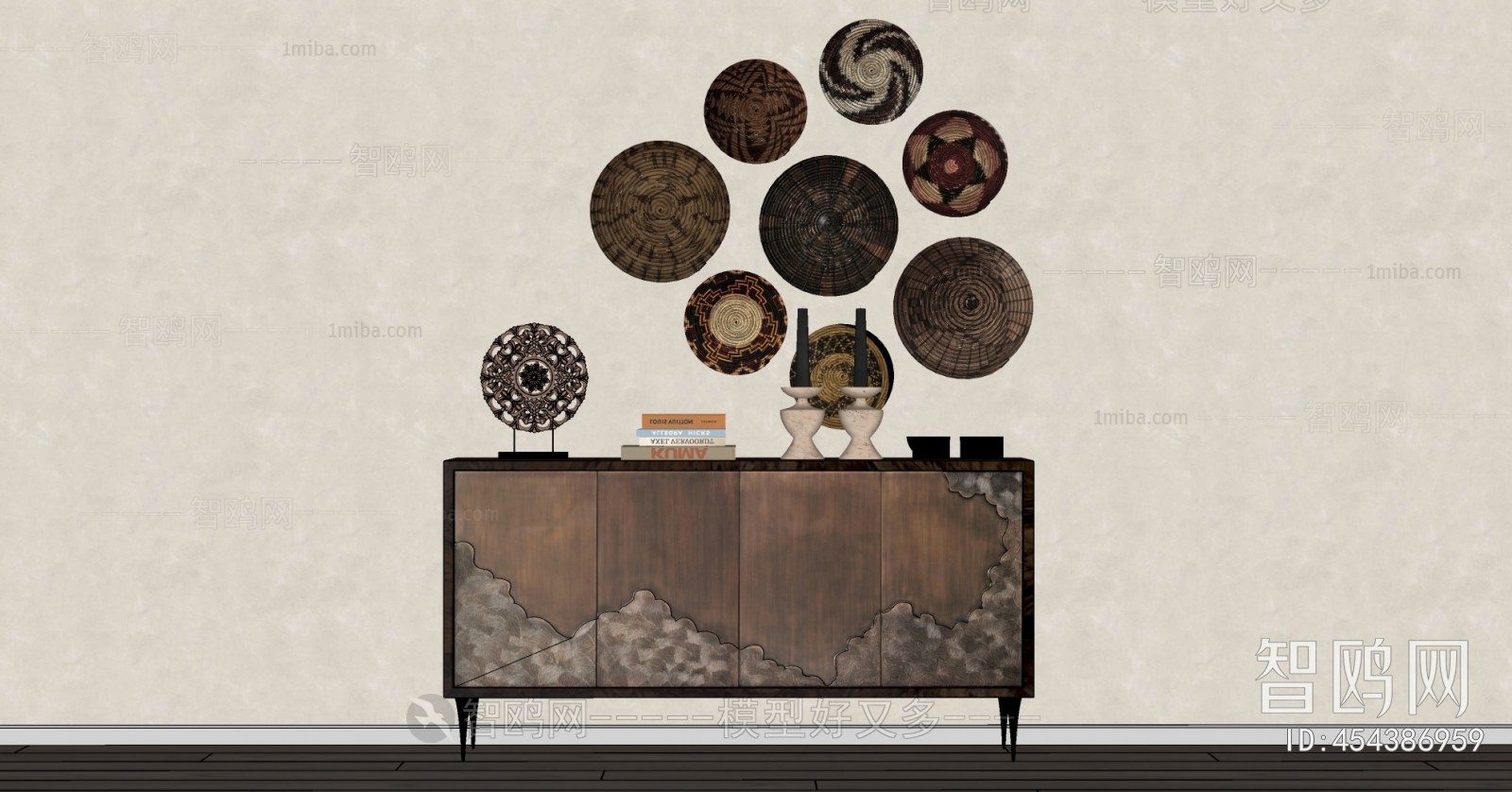 New Chinese Style Side Cabinet