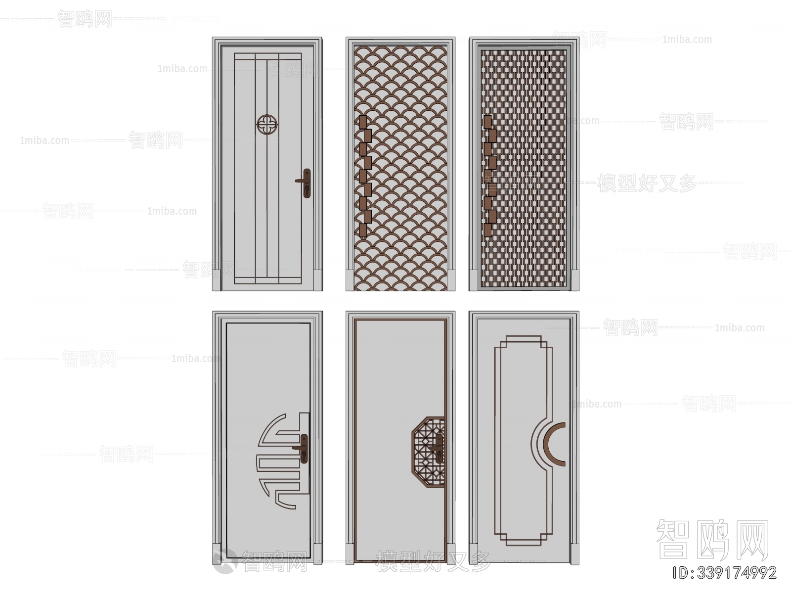 New Chinese Style Single Door