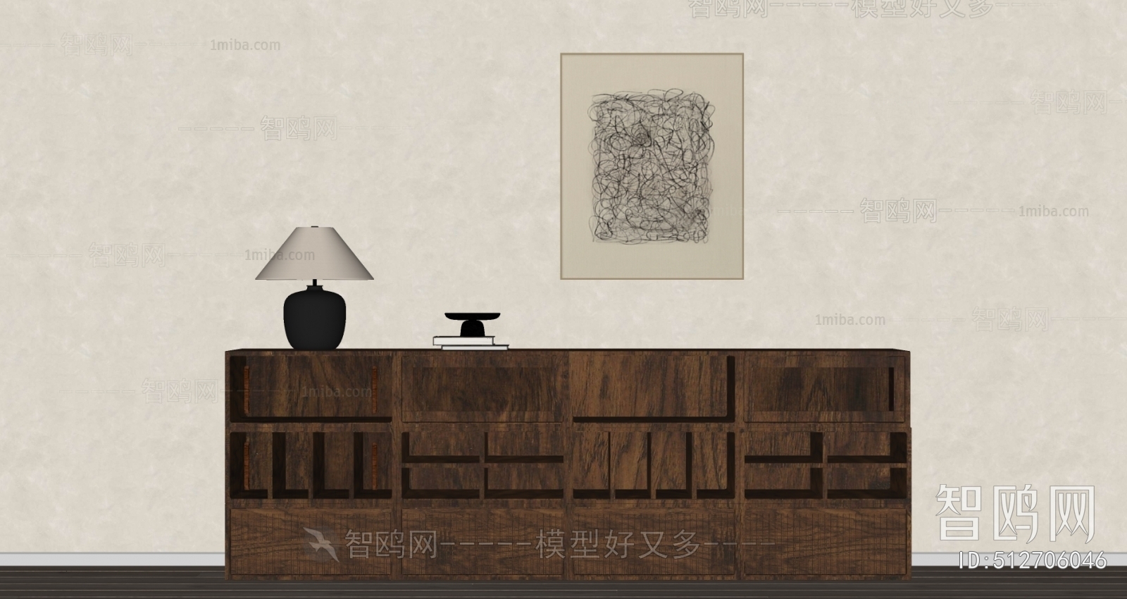 Wabi-sabi Style Side Cabinet