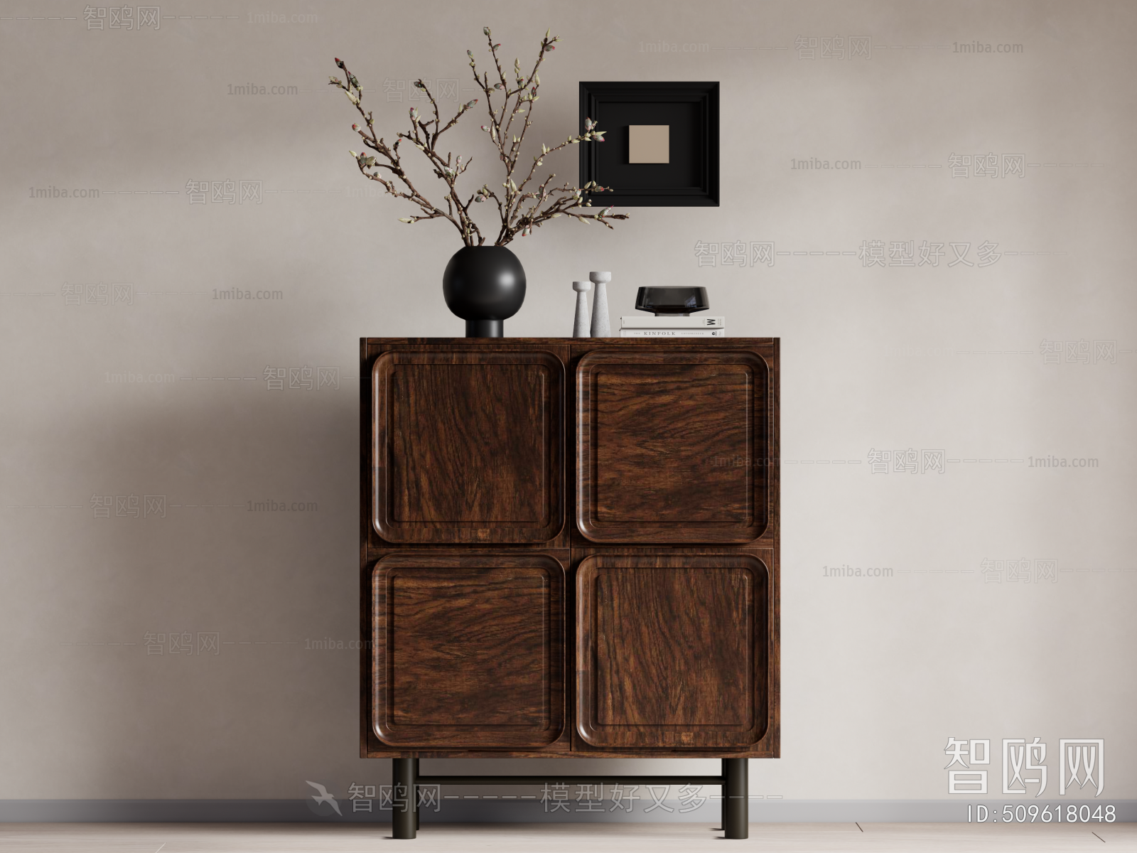 Wabi-sabi Style Side Cabinet