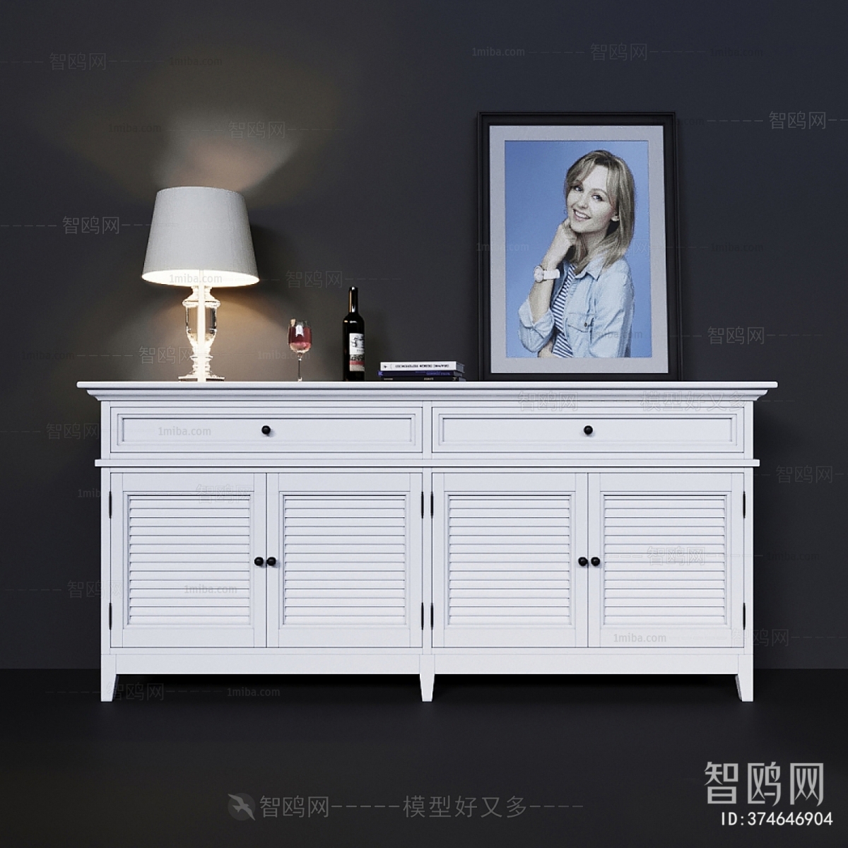 Simple European Style Side Cabinet