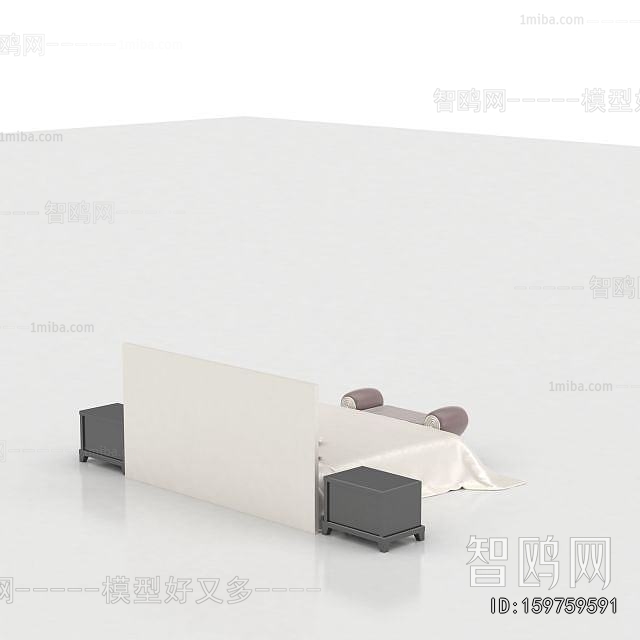 Simple European Style Double Bed