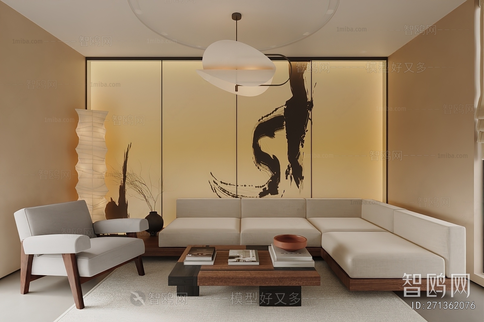 New Chinese Style A Living Room