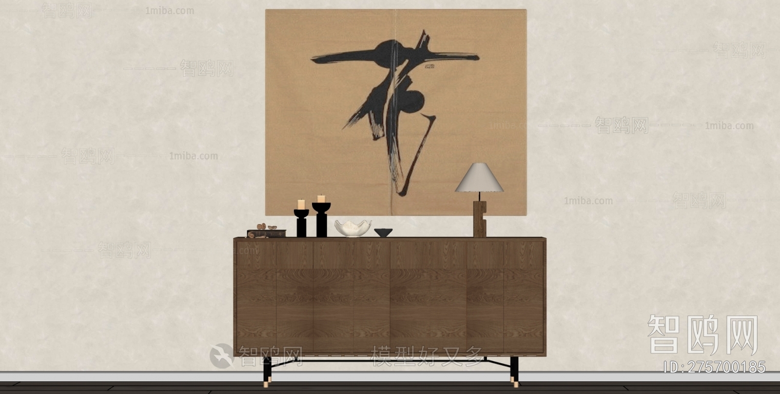 Wabi-sabi Style Side Cabinet