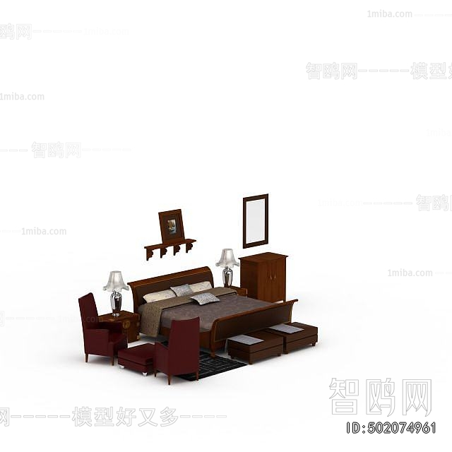 Chinese Style Double Bed