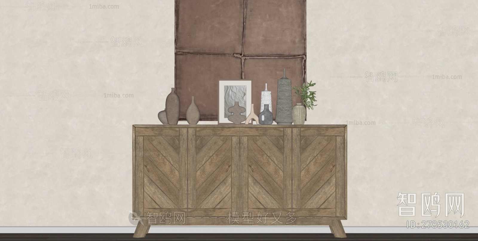 Wabi-sabi Style Side Cabinet