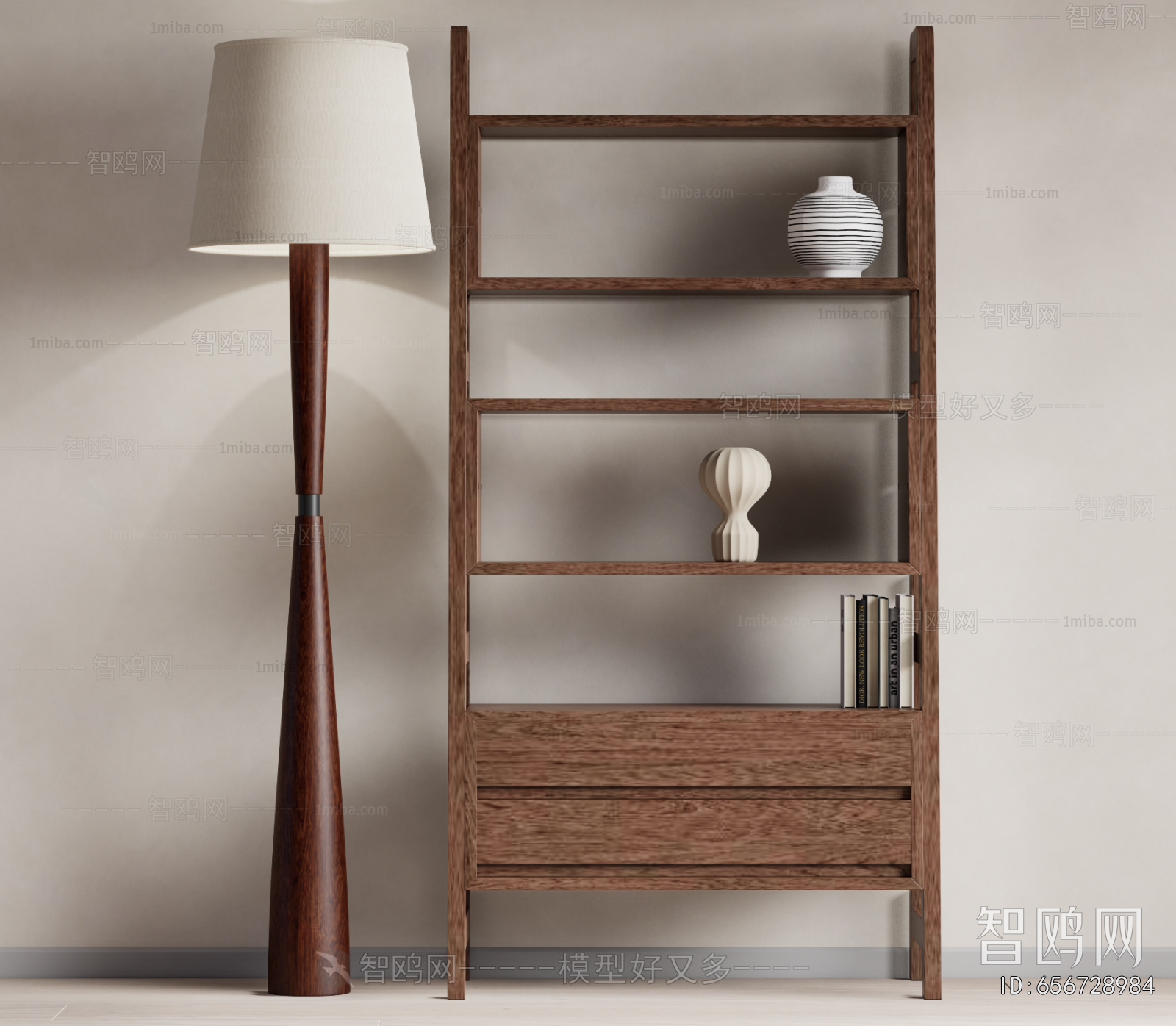 Wabi-sabi Style Shelving