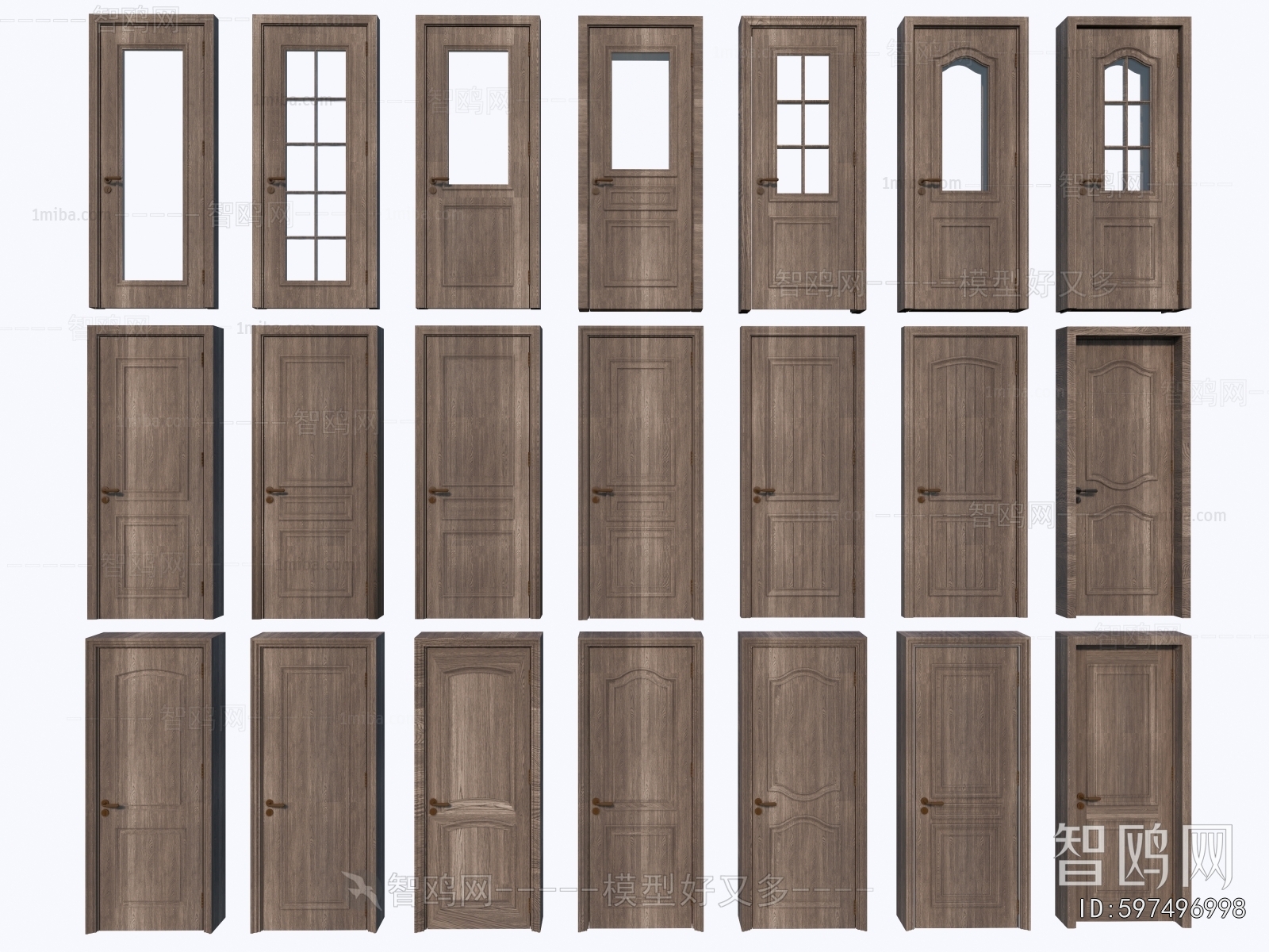 Simple European Style Single Door