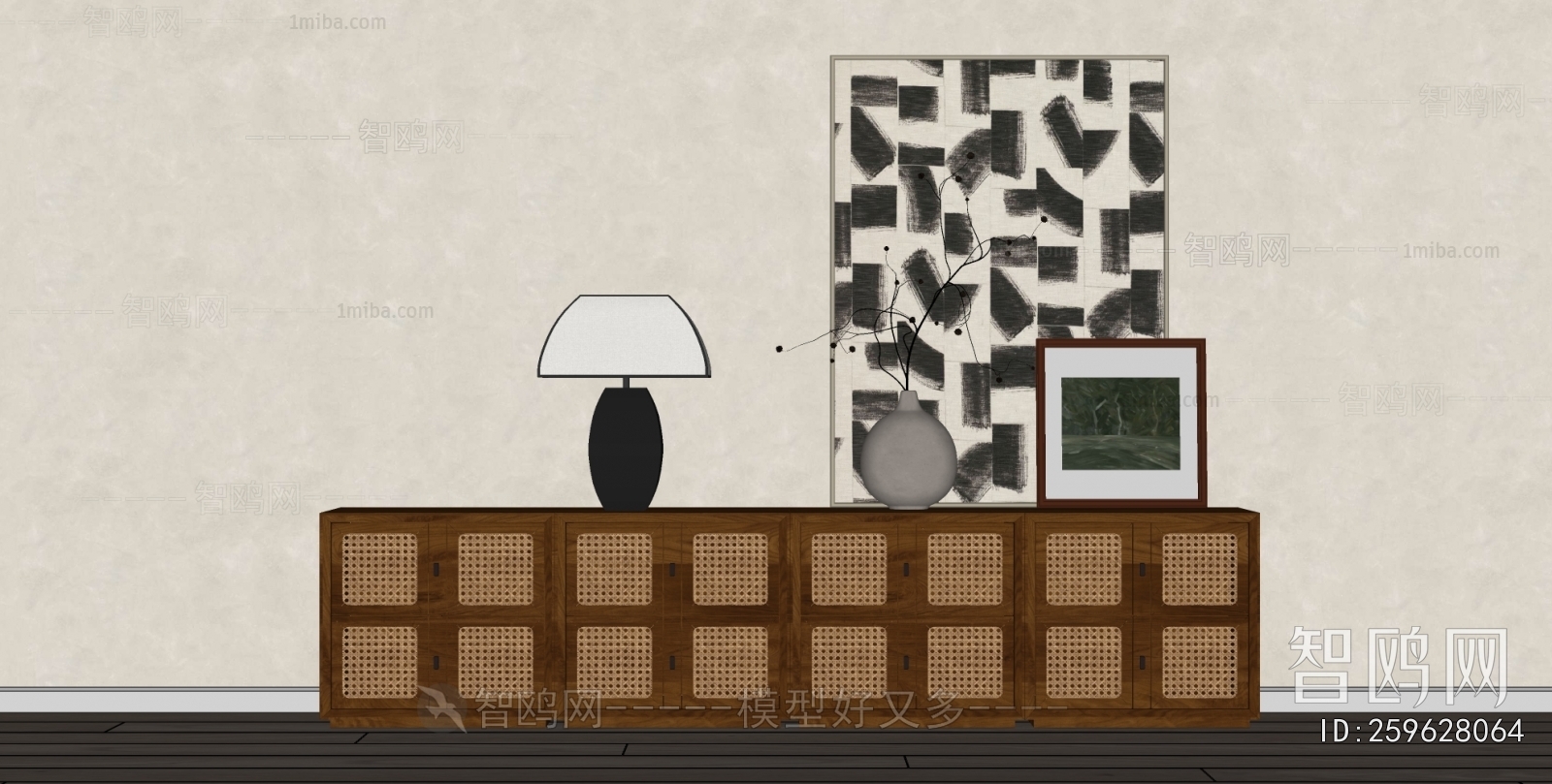 Wabi-sabi Style Decorative Cabinet