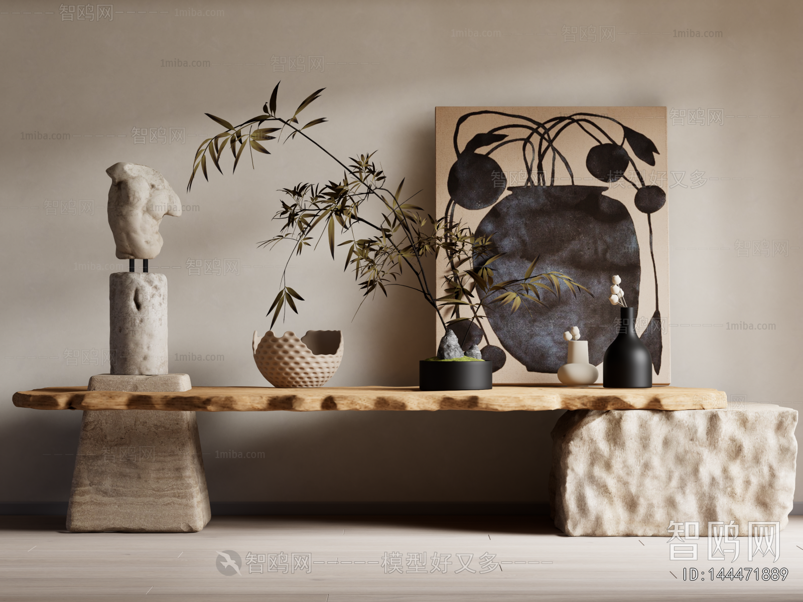 Wabi-sabi Style Bench