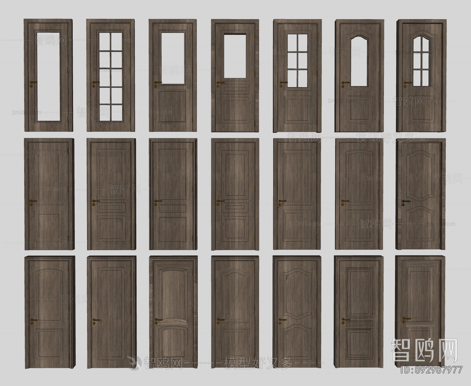 Simple European Style Single Door