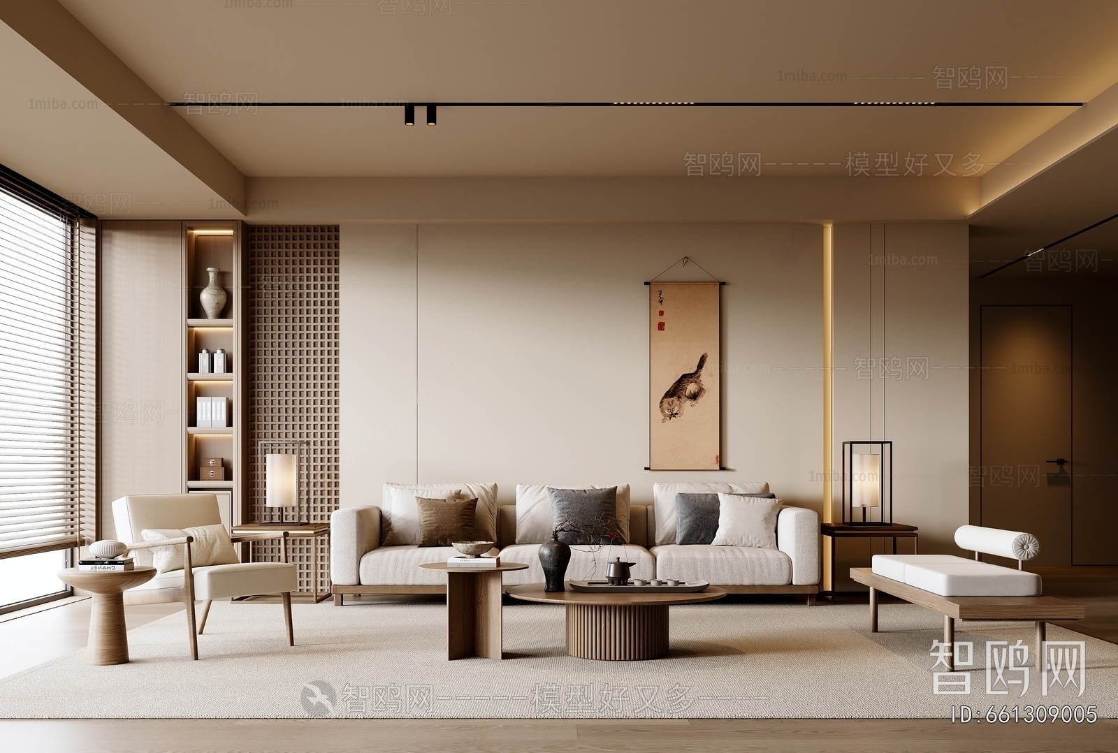 New Chinese Style A Living Room