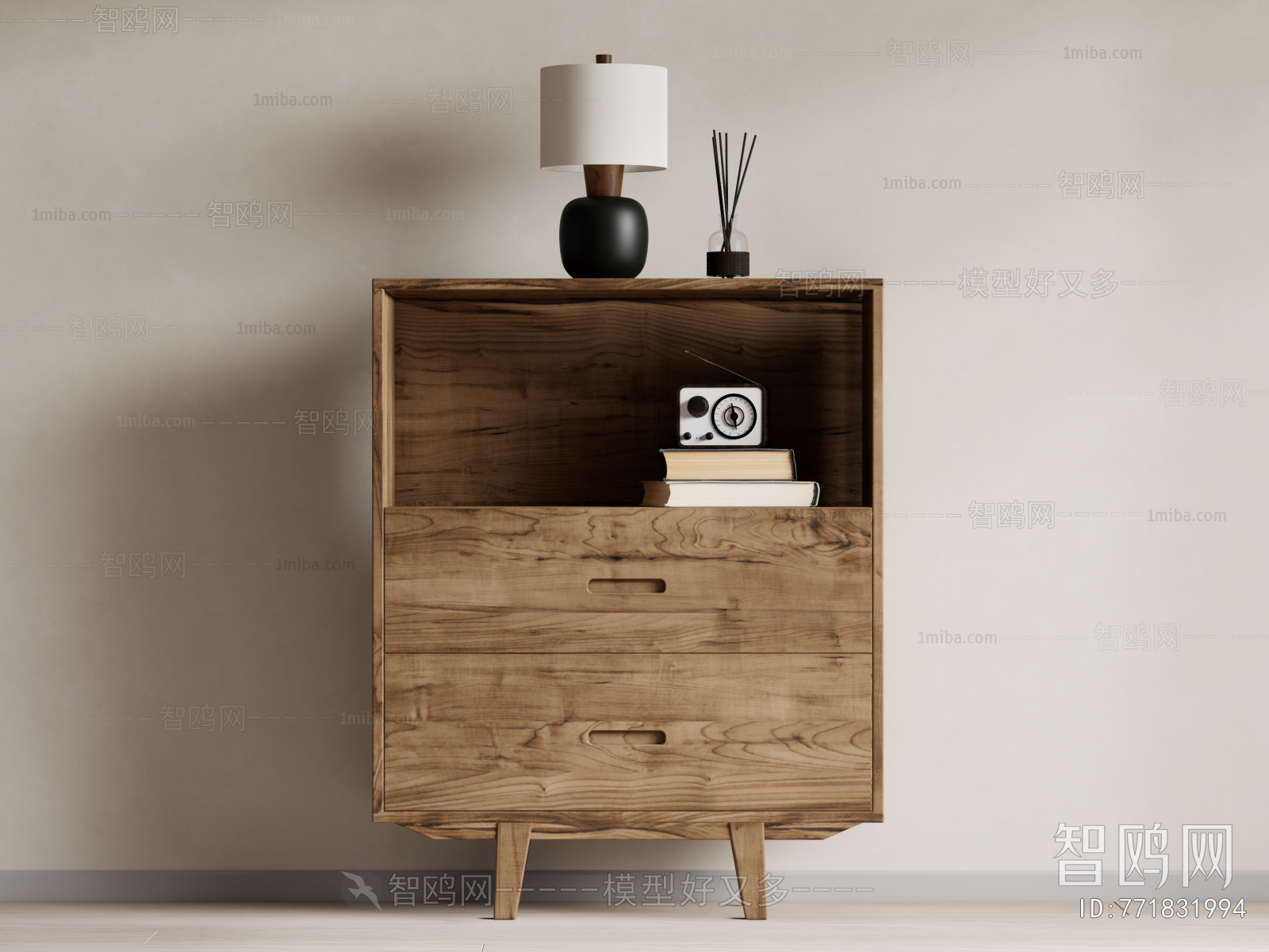 Wabi-sabi Style Side Cabinet