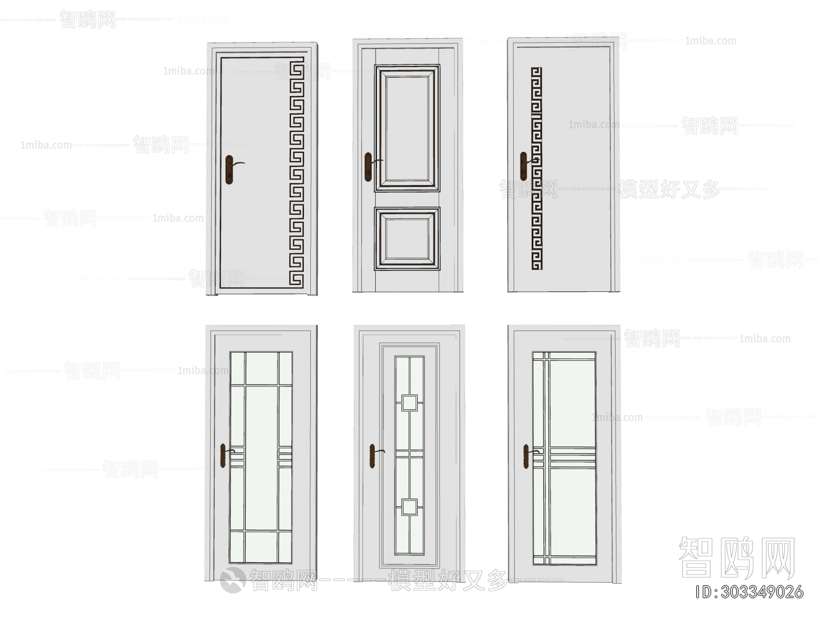 New Chinese Style Single Door