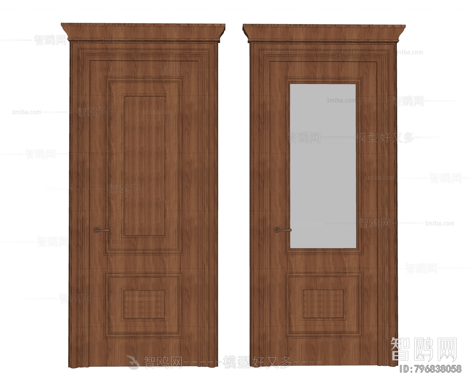 Simple European Style Single Door