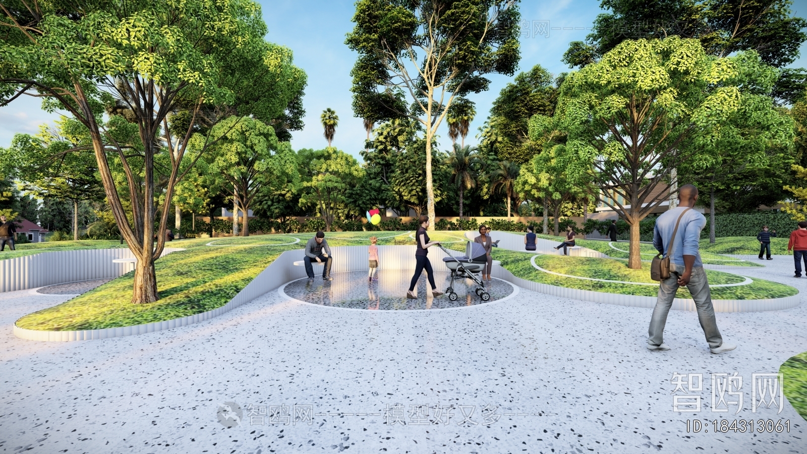 Modern Park Landscape