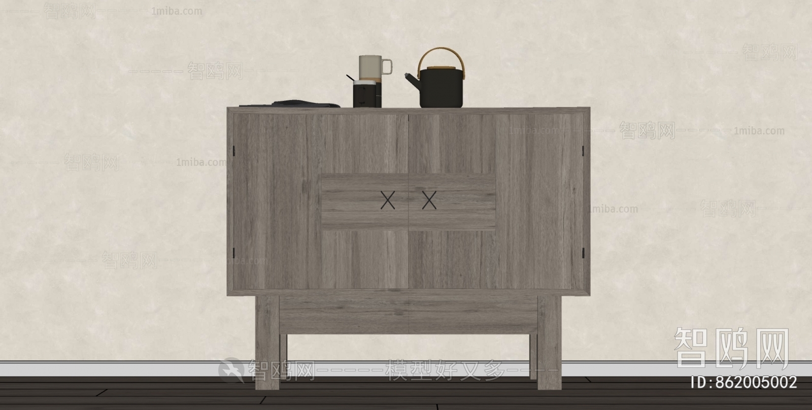 Wabi-sabi Style Side Cabinet