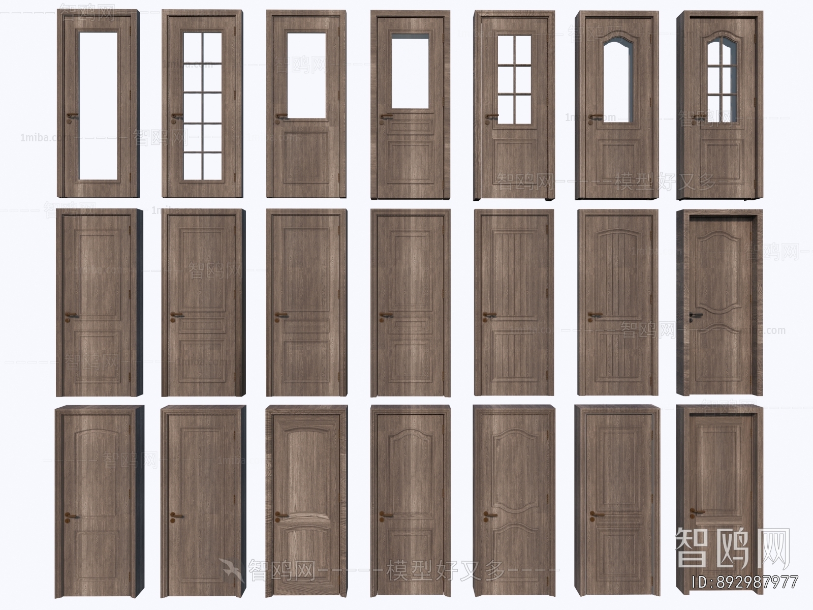 Simple European Style Single Door