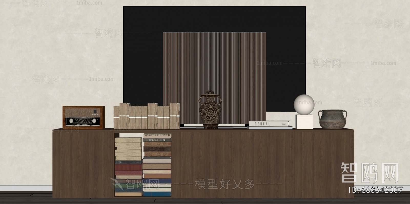 Wabi-sabi Style TV Cabinet