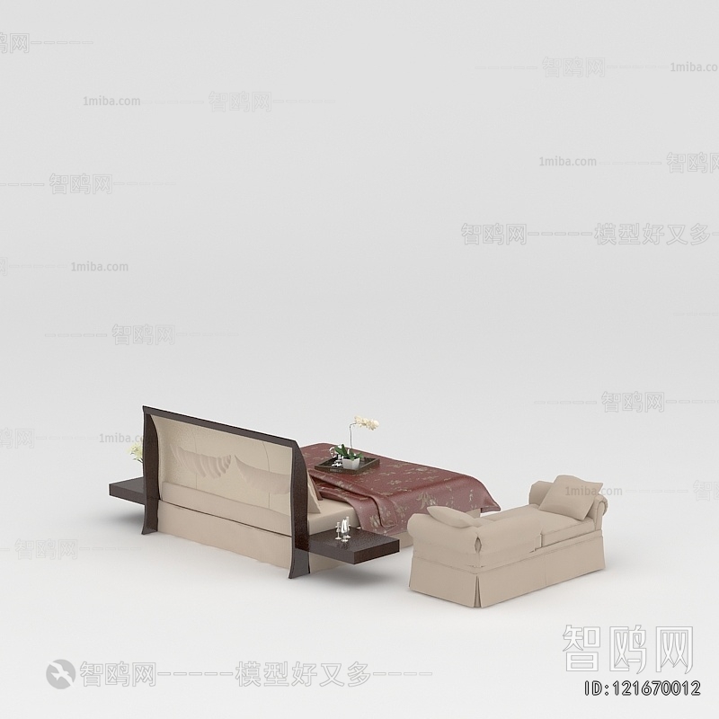 New Chinese Style Double Bed