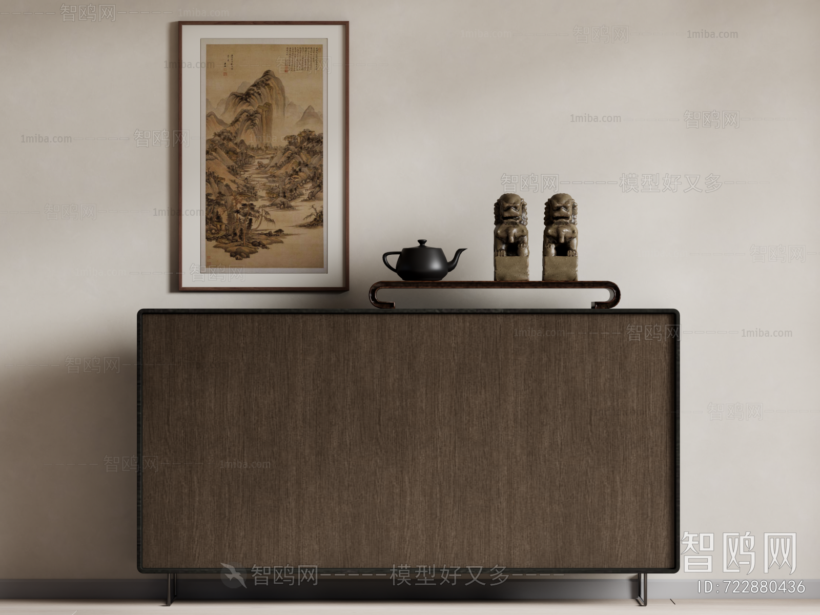 New Chinese Style Side Cabinet