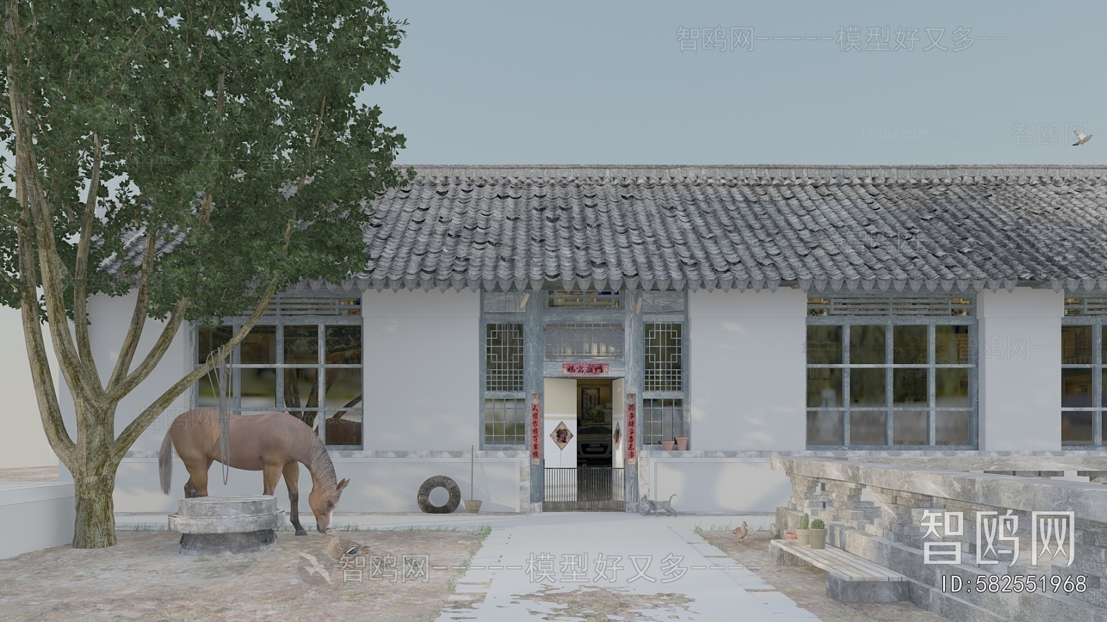 New Chinese Style Courtyard/landscape